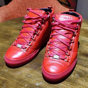 Balenciaga Arenas, Siren red, size 40 = US size 9